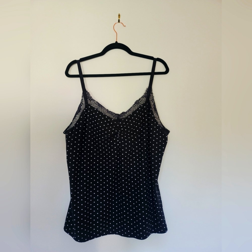 Rue21+ Polka Dot Lace Trim Camisole